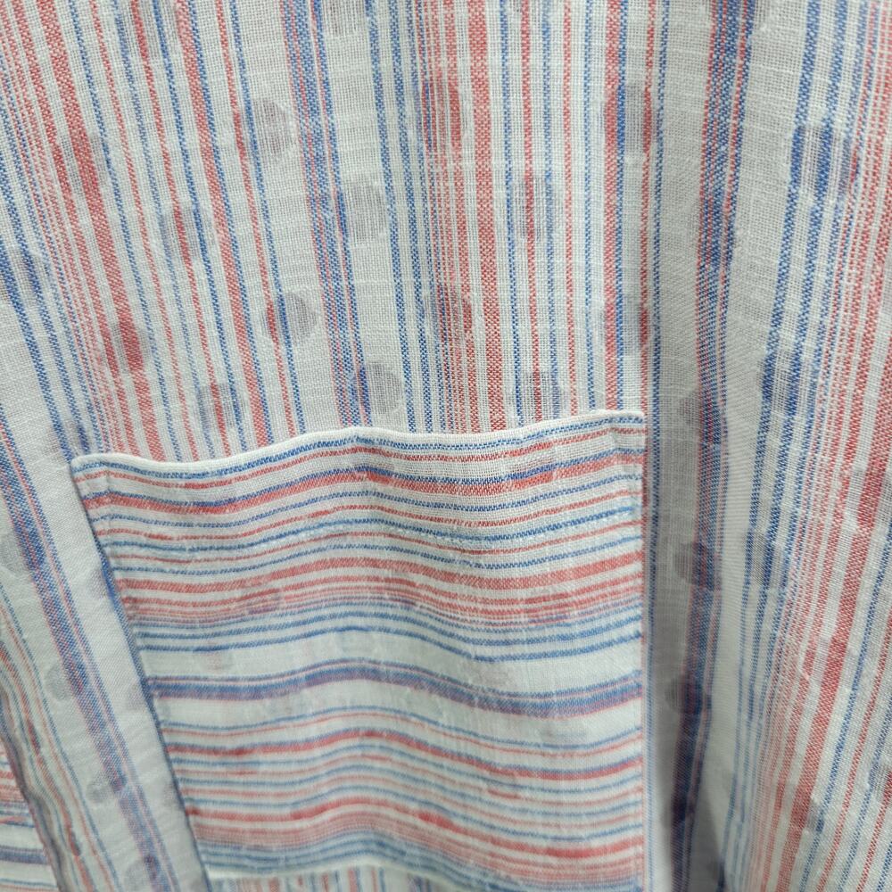 Maeve By Anthropologie  Button Front Striped Tunic Blouse Size S 91924-0884 - Picture 3 of 9